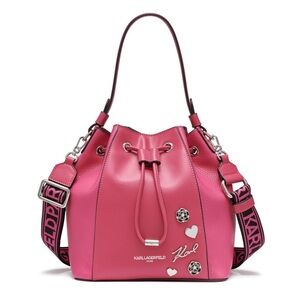 Karl Lagerfeld Pink Bucket Bag - New